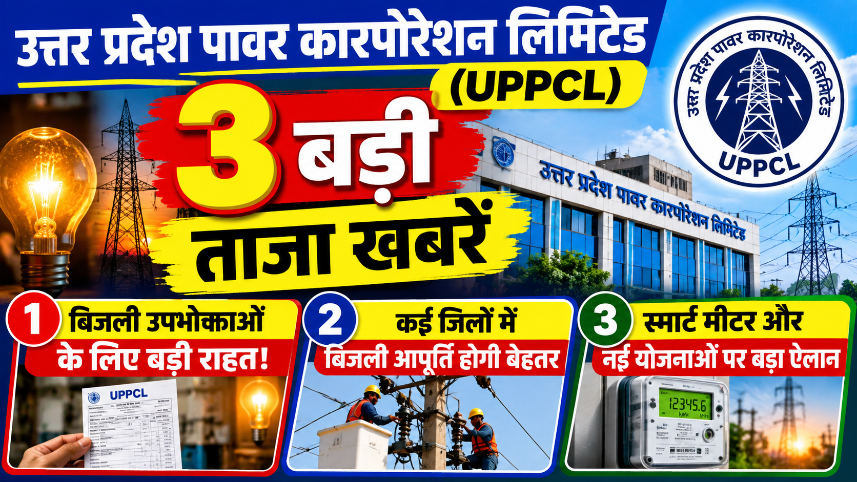 उत्तर प्रदेश पावर कारपोरेशन लिमिटेड की 3 बड़ी ताजा खबरें -
